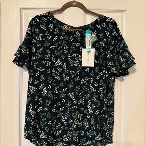 41 Hawthorn Emerald Floral Top